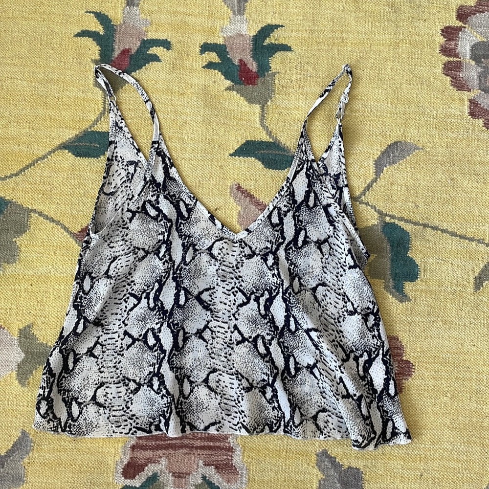 Snakeskin Flowy tank top